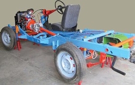 CAR CHASSIS FRONT WHEEL DRIVE ACTUAL CUT SECTION