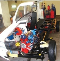 CAR CHASSIS REAR WHEEL DRIVE ACTUAL CUT SECTION MOTORISED