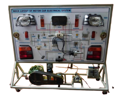 CUT SECTION MODEL OF MOCK LAYOUT OF A CAR WIRING